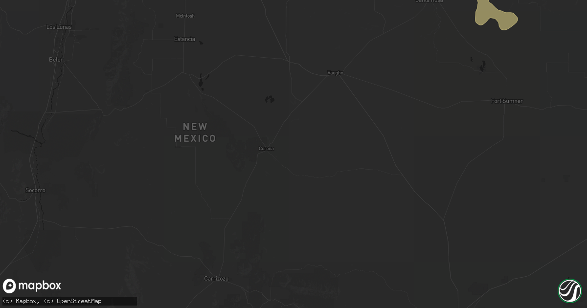 Hail map in Corona, NM on June 24, 2026