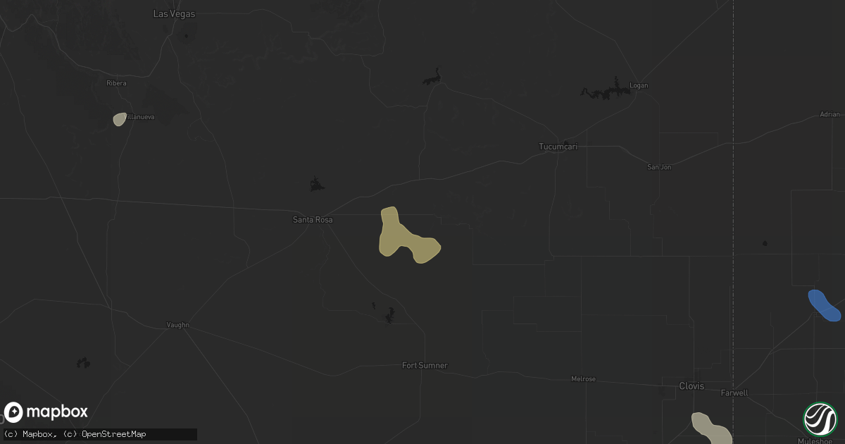Hail map in Cuervo, NM on June 24, 2026