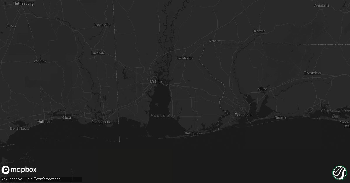 Hail map in Daphne, AL on June 24, 2026