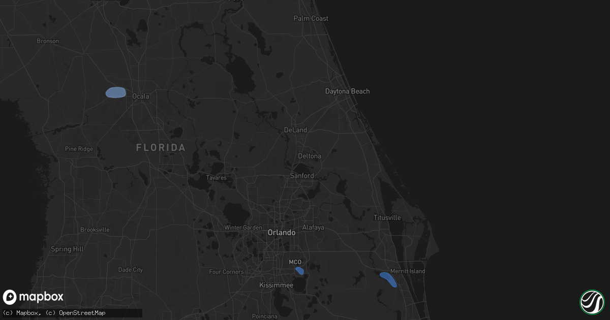 Hail map in Deltona, FL on June 24, 2026