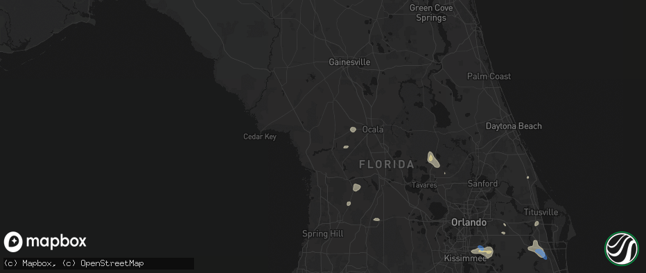 Hail map in Dunnellon, FL on June 24, 2026