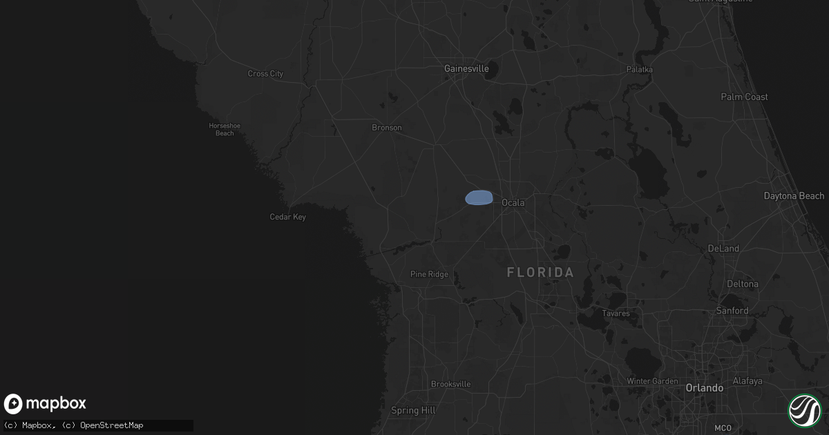 Hail map in Dunnellon, FL on June 24, 2026