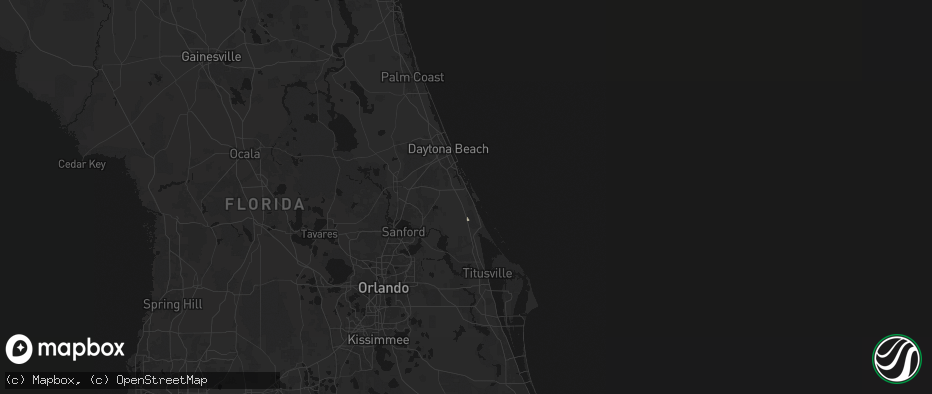 Hail map in Edgewater, FL on June 24, 2026
