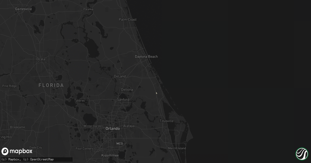 Hail map in Edgewater, FL on June 24, 2026