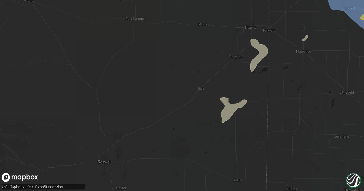 Hail map in Elida, NM on June 24, 2026