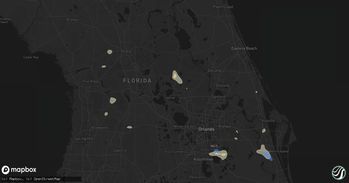 Hail map in Eustis, FL on June 24, 2026