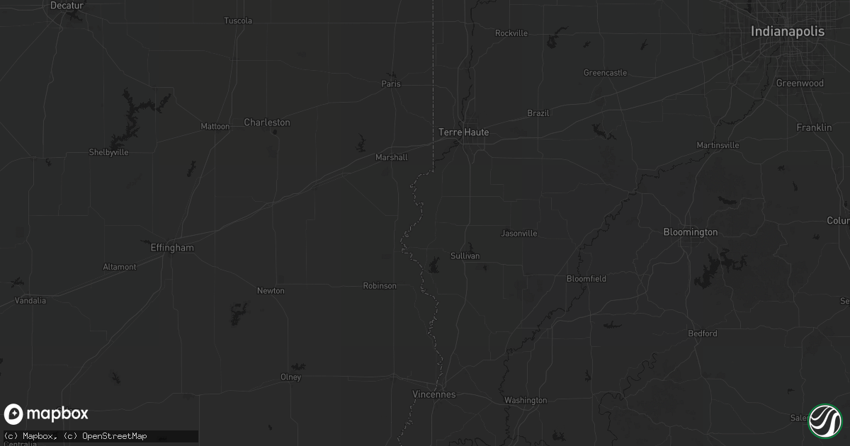 Hail map in Fairbanks, IN on June 24, 2026