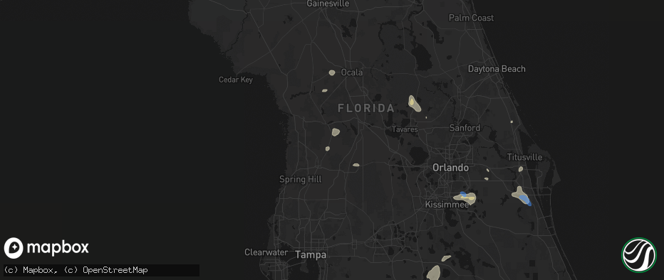 Hail map in Floral City, FL on June 24, 2026