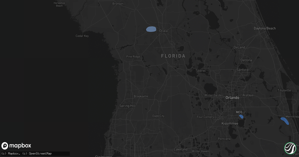 Hail map in Floral City, FL on June 24, 2026