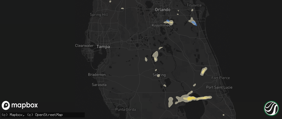 Hail map in Fort Meade, FL on June 24, 2026