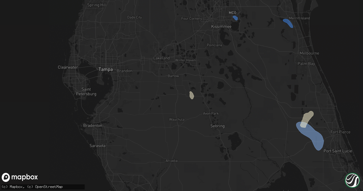 Hail map in Fort Meade, FL on June 24, 2026