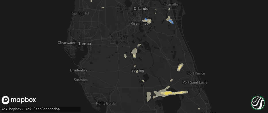 Hail map in Frostproof, FL on June 24, 2026