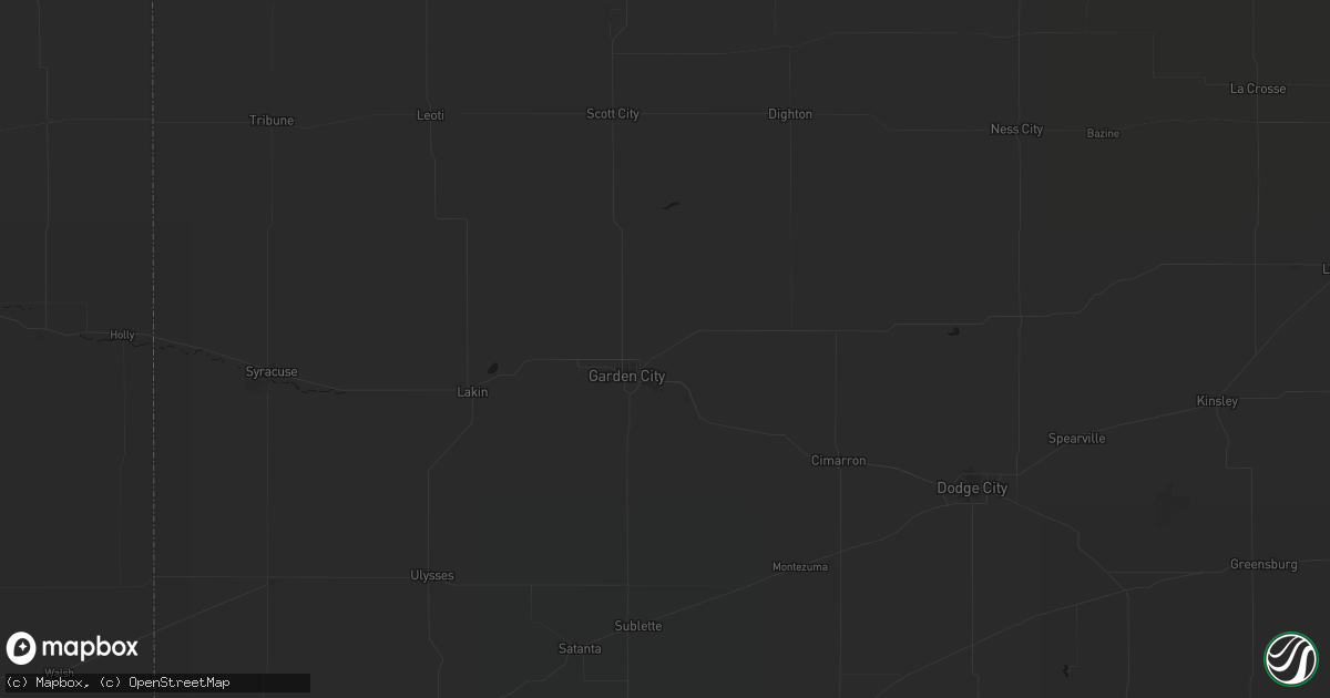 Hail map in Garden City, KS on June 24, 2026