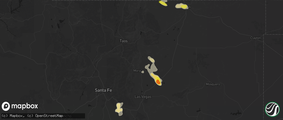 Hail map in Guadalupita, NM on June 24, 2026