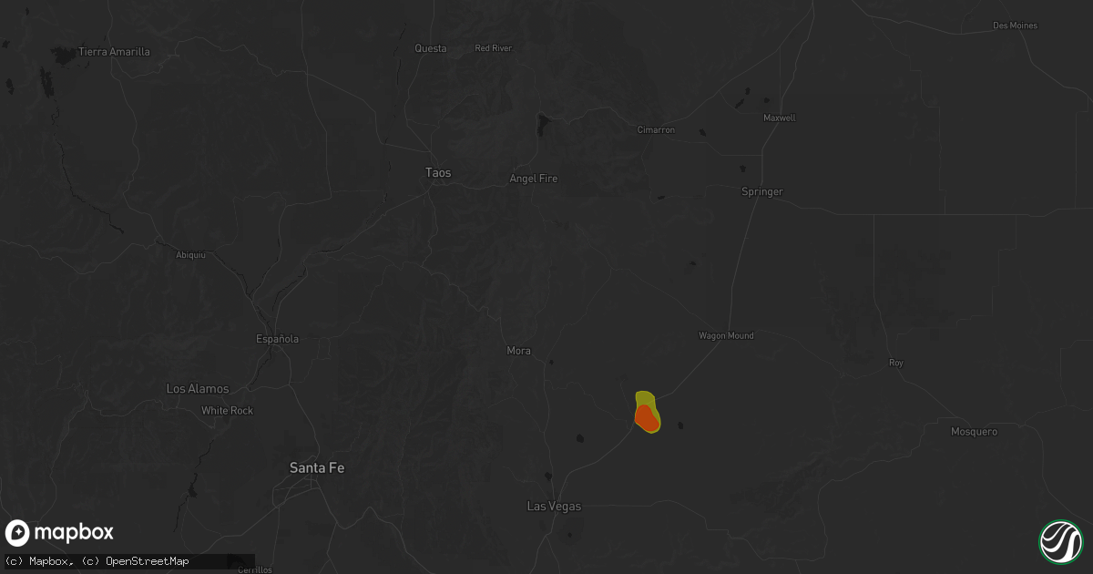 Hail map in Guadalupita, NM on June 24, 2026