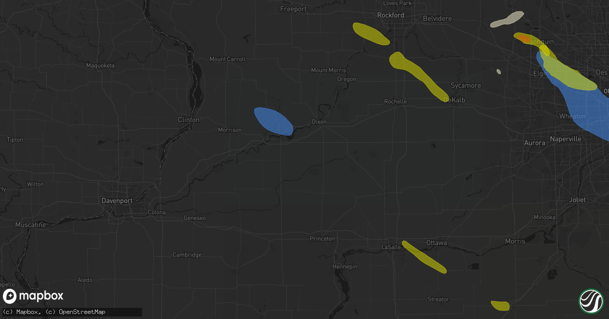 Hail map in Harmon, IL on June 24, 2026