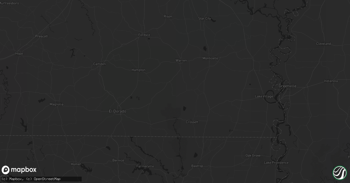 Hail map in Hermitage, AR on June 24, 2026