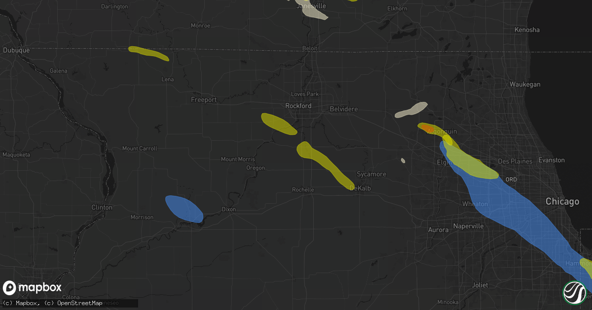 Hail map in Holcomb, IL on June 24, 2026