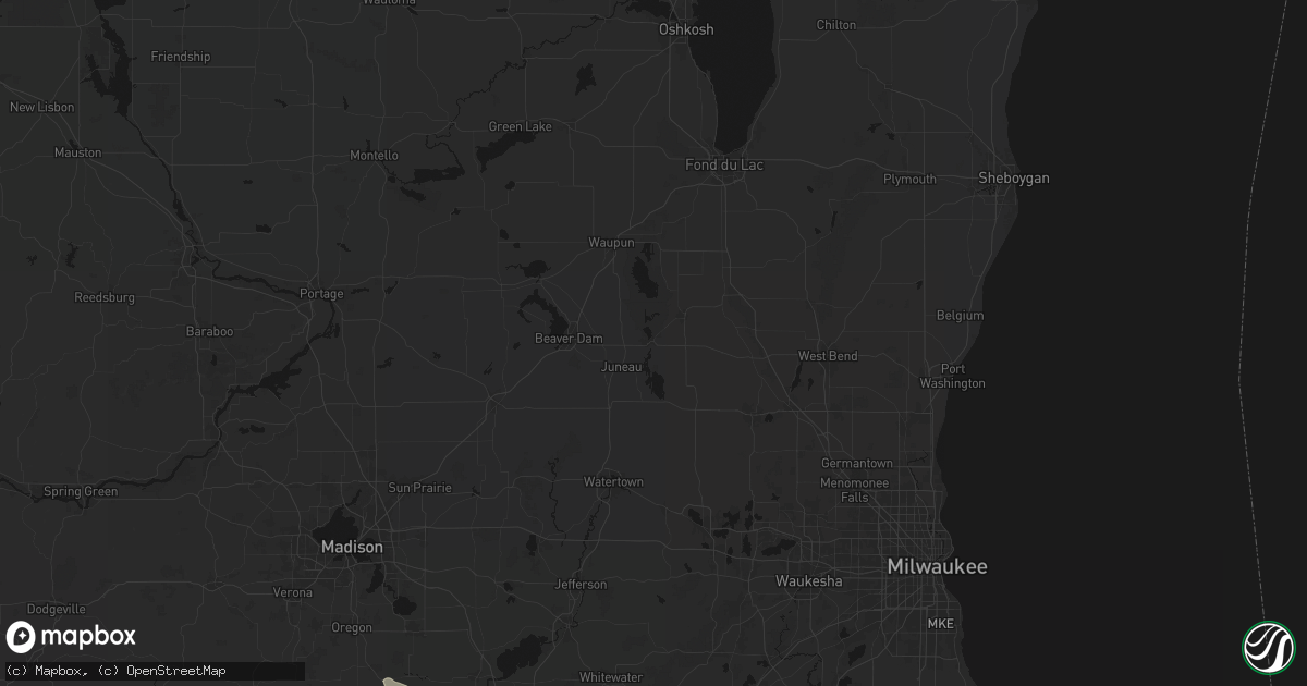 Hail map in Horicon, WI on June 24, 2026