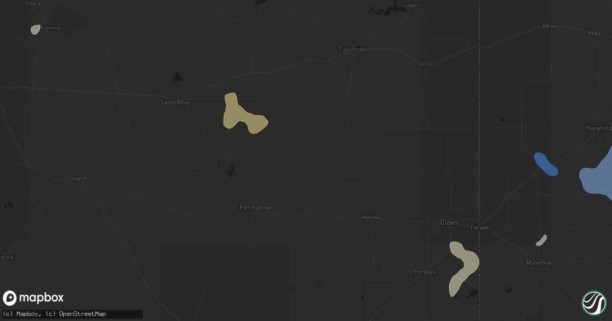 Hail map in House, NM on June 24, 2026