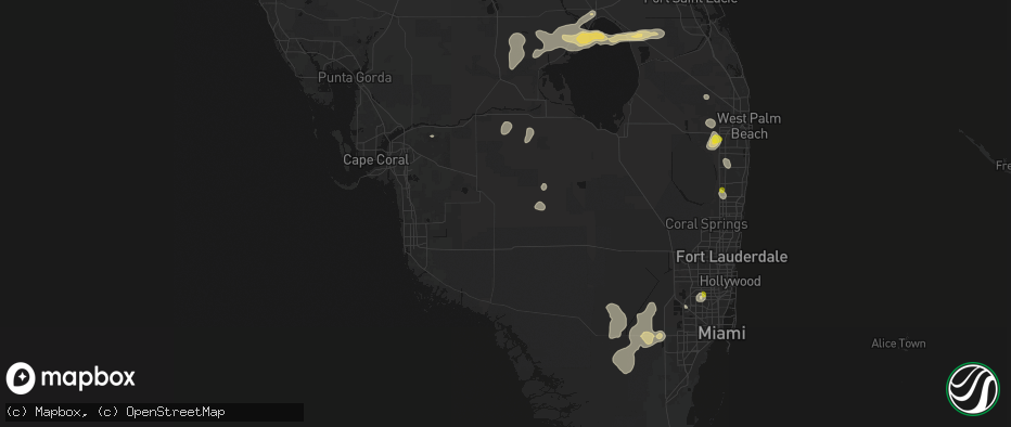 Hail map in Immokalee, FL on June 24, 2026
