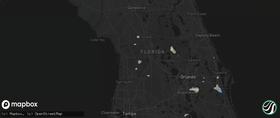 Hail map in Inverness, FL on June 24, 2026