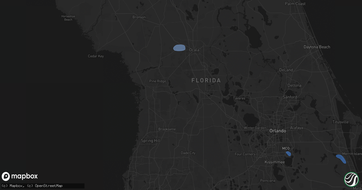 Hail map in Inverness, FL on June 24, 2026