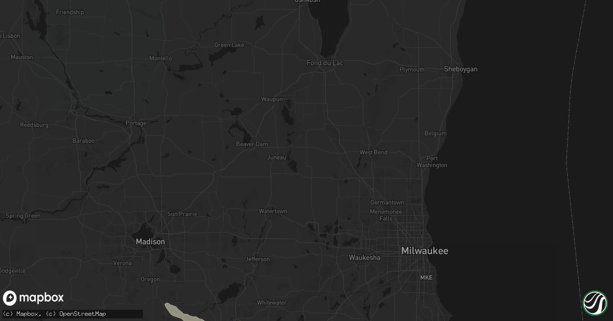 Hail map in Iron Ridge, WI on June 24, 2026