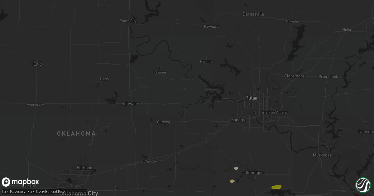 Hail map in Jennings, OK on June 24, 2026