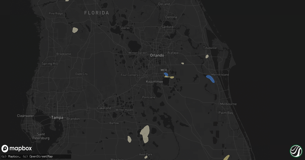 Hail map in Kissimmee, FL on June 24, 2026