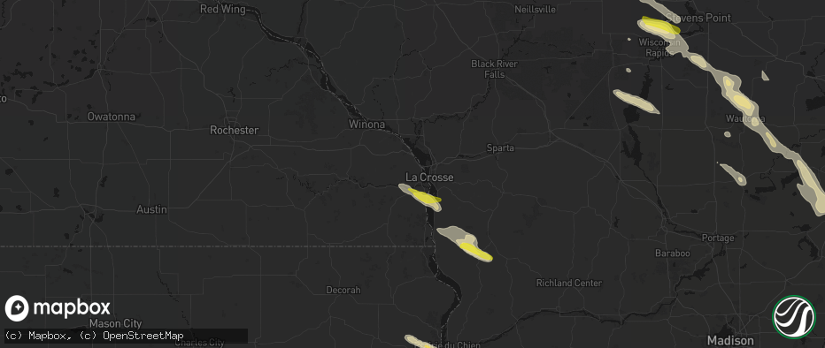 Hail map in La Crescent, MN on June 24, 2026