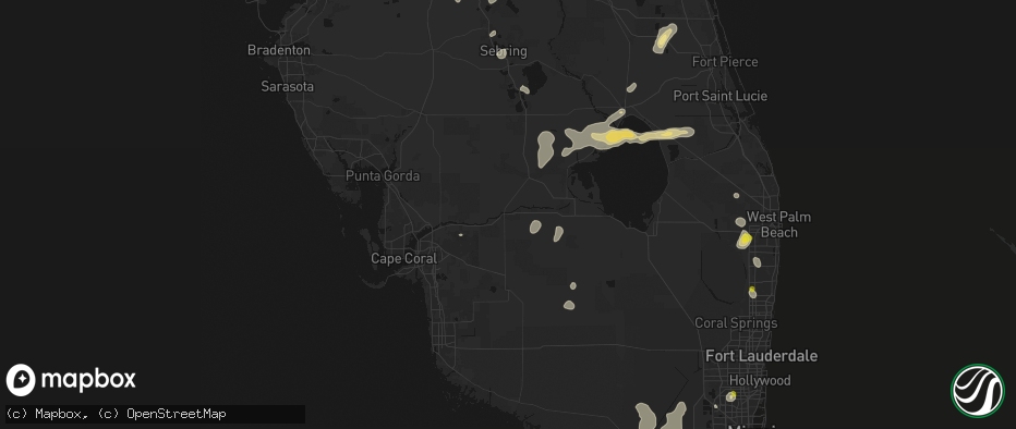 Hail map in Labelle, FL on June 24, 2026