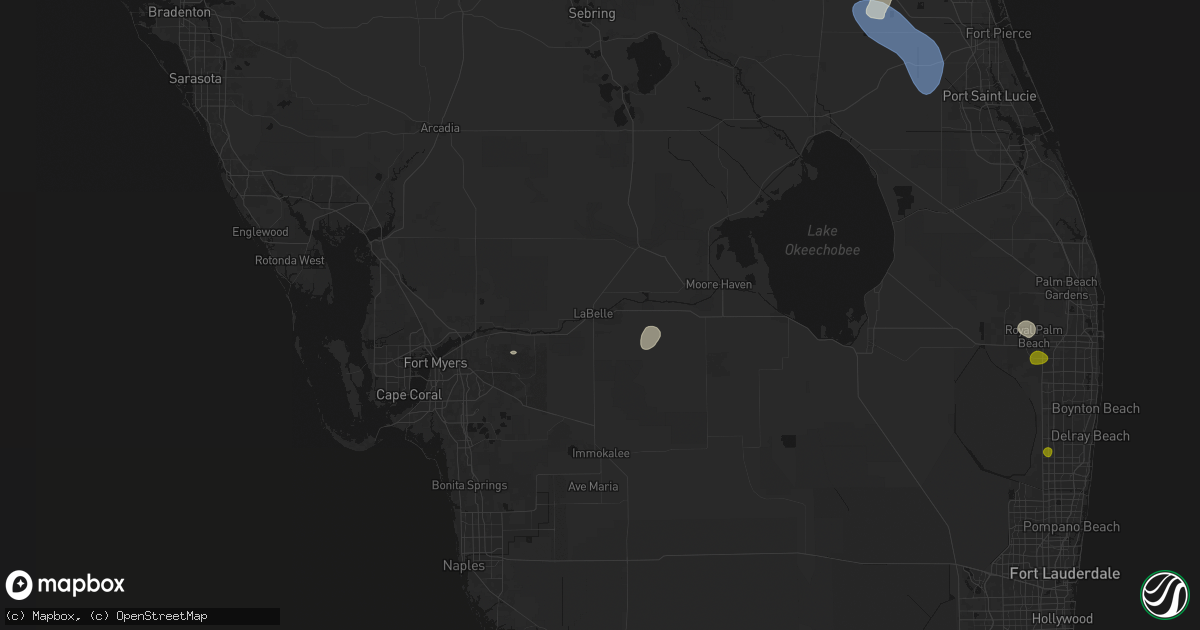 Hail map in Labelle, FL on June 24, 2026