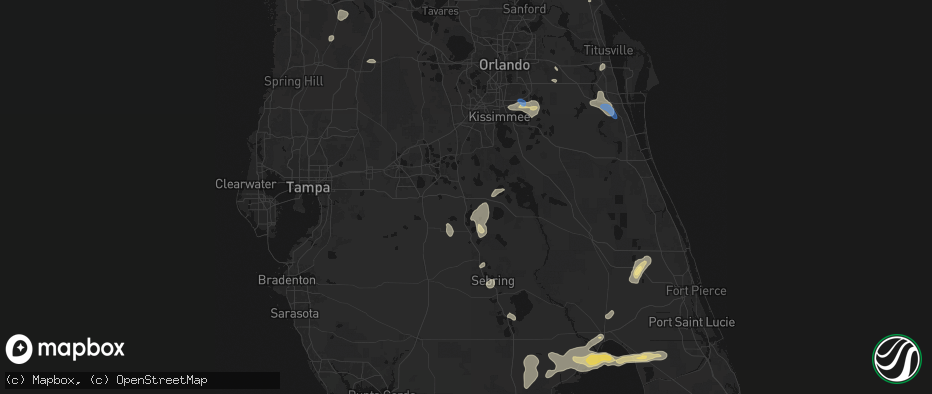 Hail map in Lake Wales, FL on June 24, 2026