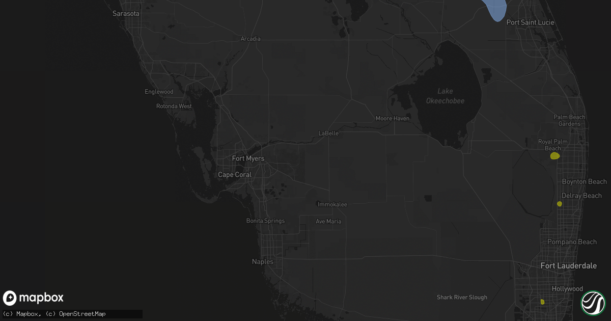 Hail map in Lehigh Acres, FL on June 24, 2026