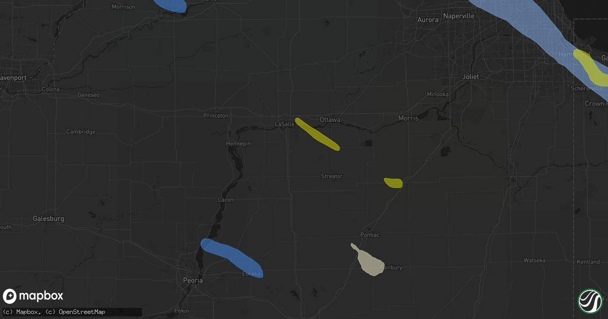 Hail map in Leonore, IL on June 24, 2026