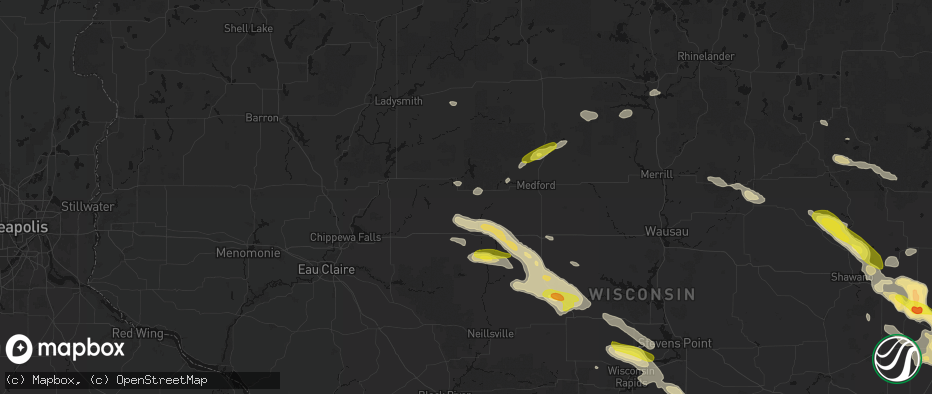 Hail map in Lublin, WI on June 24, 2026