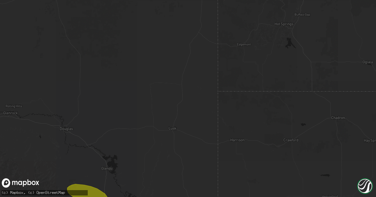 Hail map in Lusk, WY on June 24, 2026