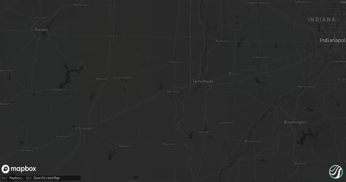 Hail map in Marshall, IL on June 24, 2026
