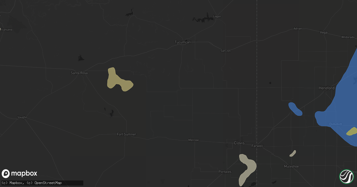 Hail map in Mcalister, NM on June 24, 2026