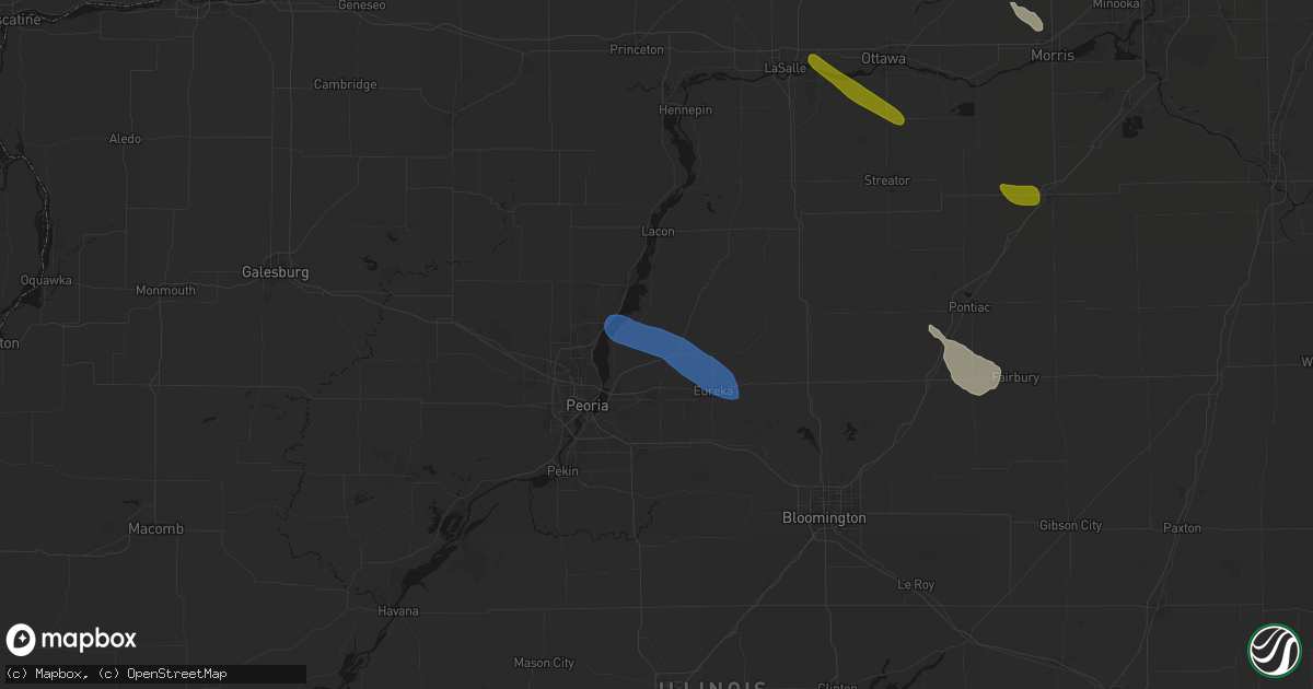 Hail map in Metamora, IL on June 24, 2026