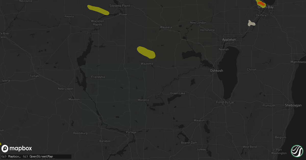 Hail map in Neshkoro, WI on June 24, 2026