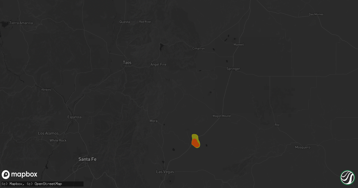 Hail map in Ocate, NM on June 24, 2026