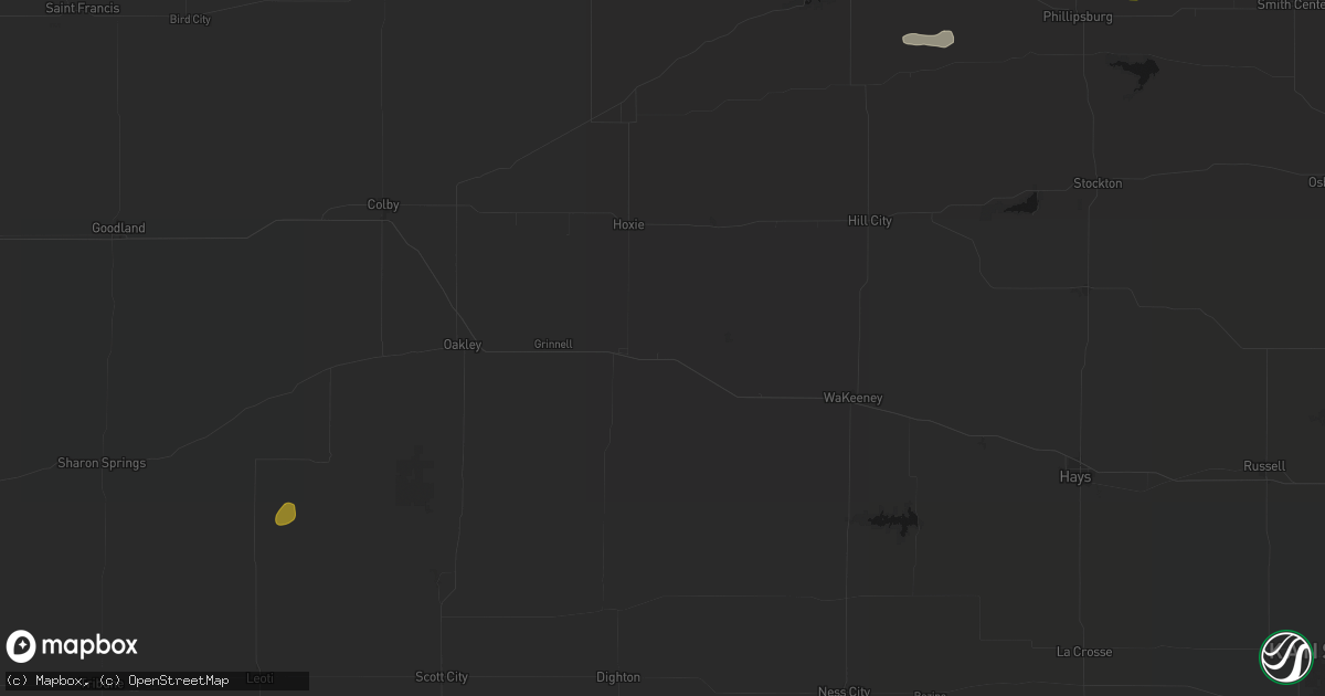 Hail map in Park, KS on June 24, 2026