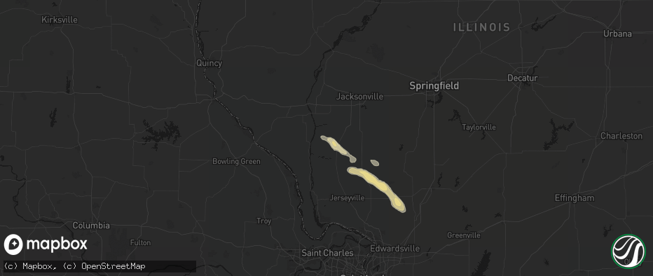 Hail map in Patterson, IL on June 24, 2026
