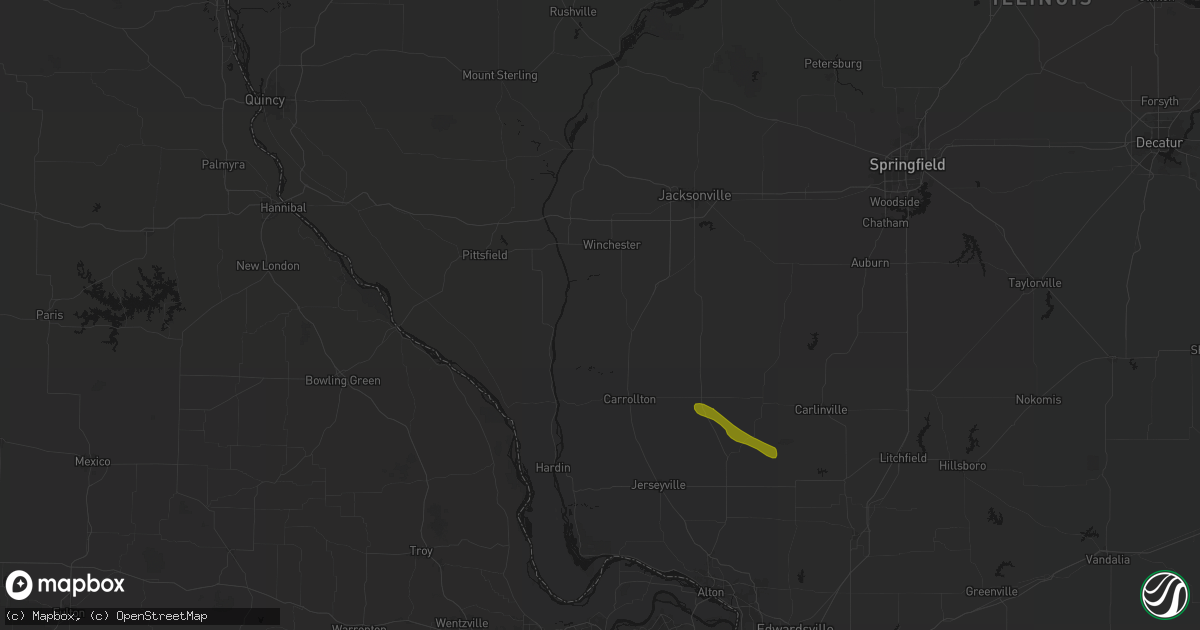 Hail map in Patterson, IL on June 24, 2026