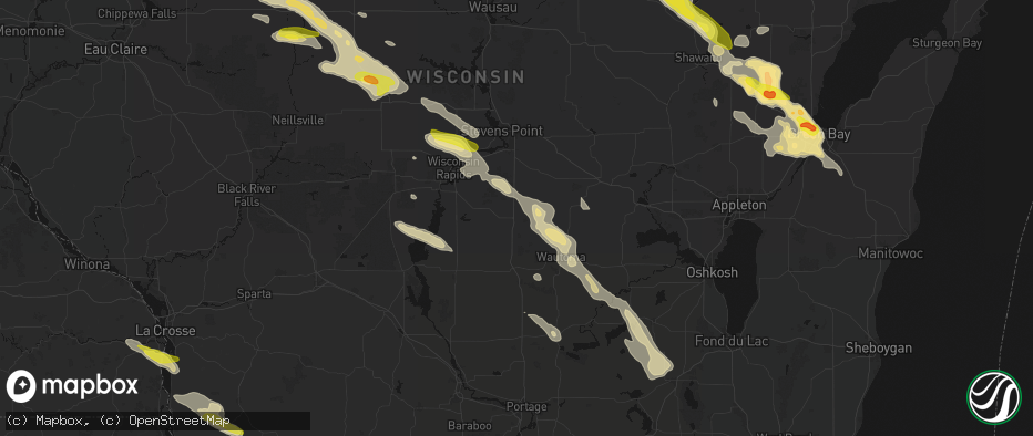 Hail map in Plainfield, WI on June 24, 2026
