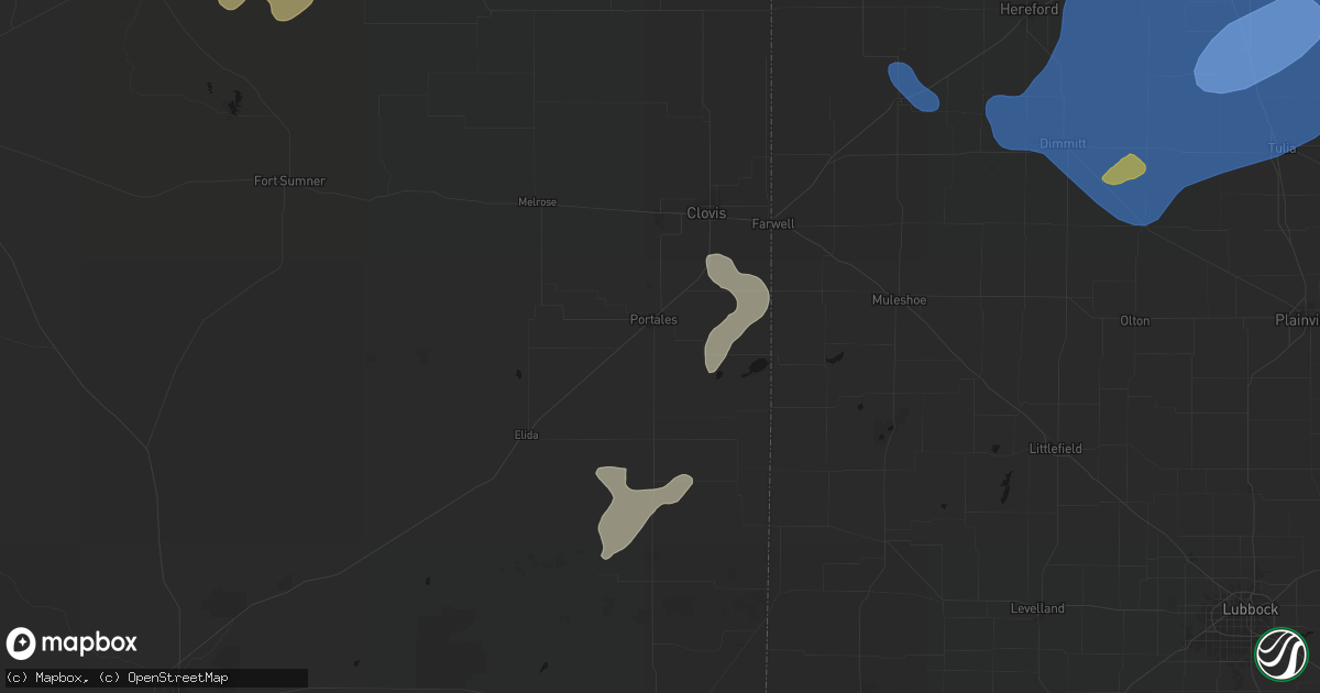 Hail map in Portales, NM on June 24, 2026