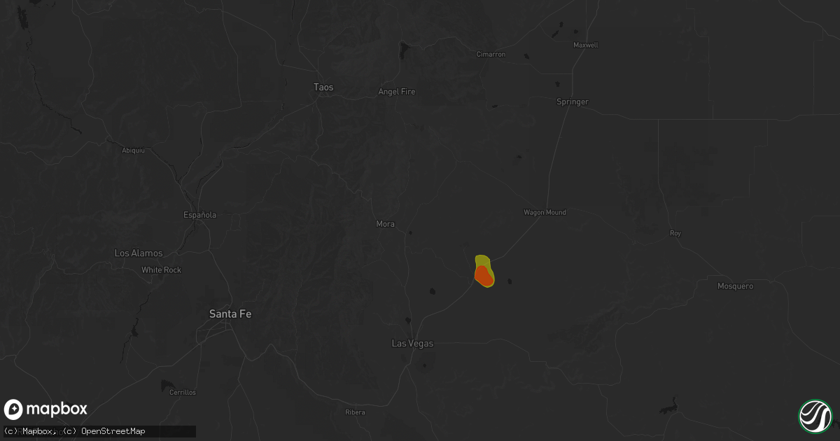 Hail map in Rainsville, NM on June 24, 2026