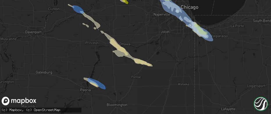 Hail map in Ransom, IL on June 24, 2026